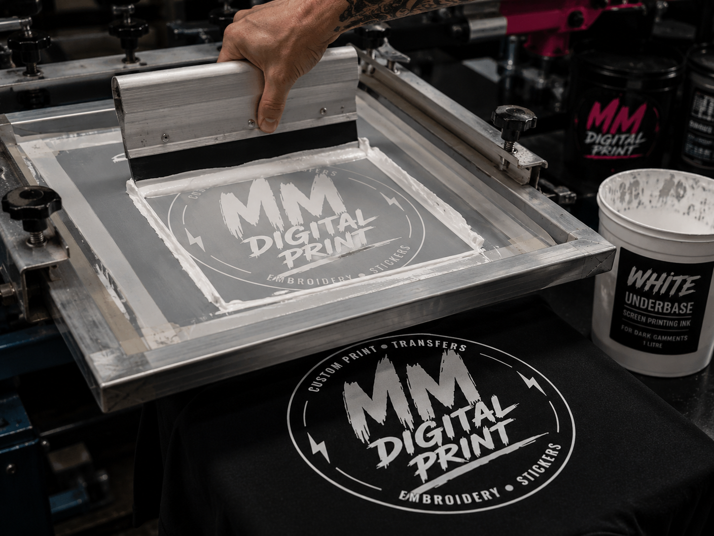 MM Digital Print screen printing setup